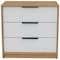 Tuhome Kaia 3 Drawers Dresser, Superior Top, White/Pine CBC4765 - alternate 2